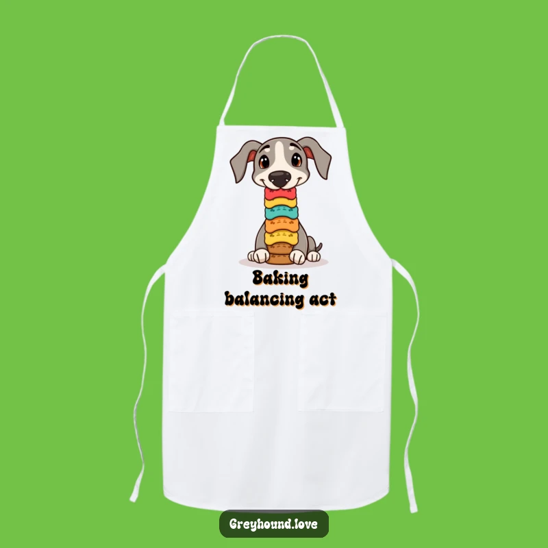 Funny Greyhound Biscuit Balance Apron - Kitchen Talent & Hilarious Style!
