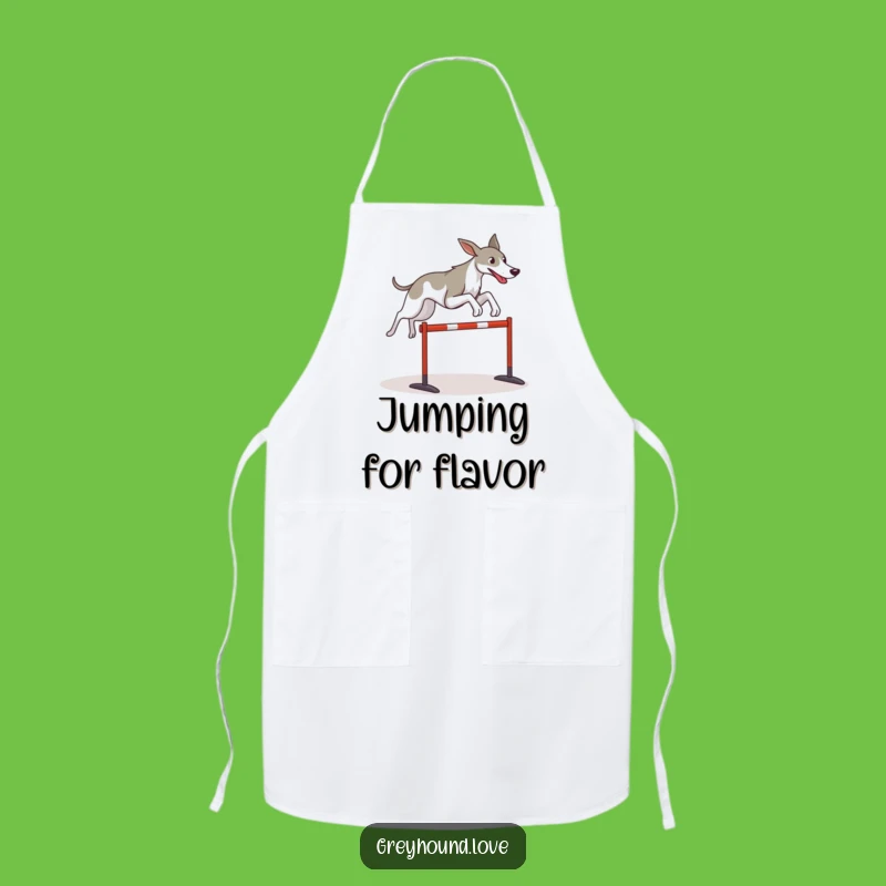 Funny Greyhound Apron: Athletic Dog Kitchen Wear, Motivational Gift