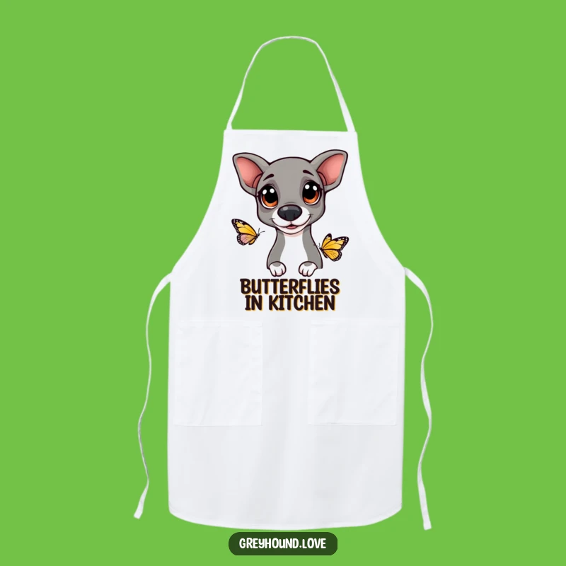 Funny Greyhound Apron: Curious Dog Kitchen Wear, Nature Gift