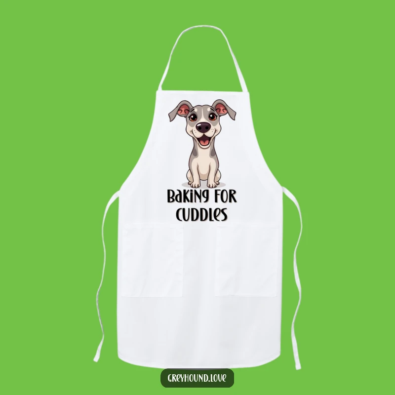 Funny Greyhound Begging Apron - Chef's Pleading Eyes Kitchen Gift!