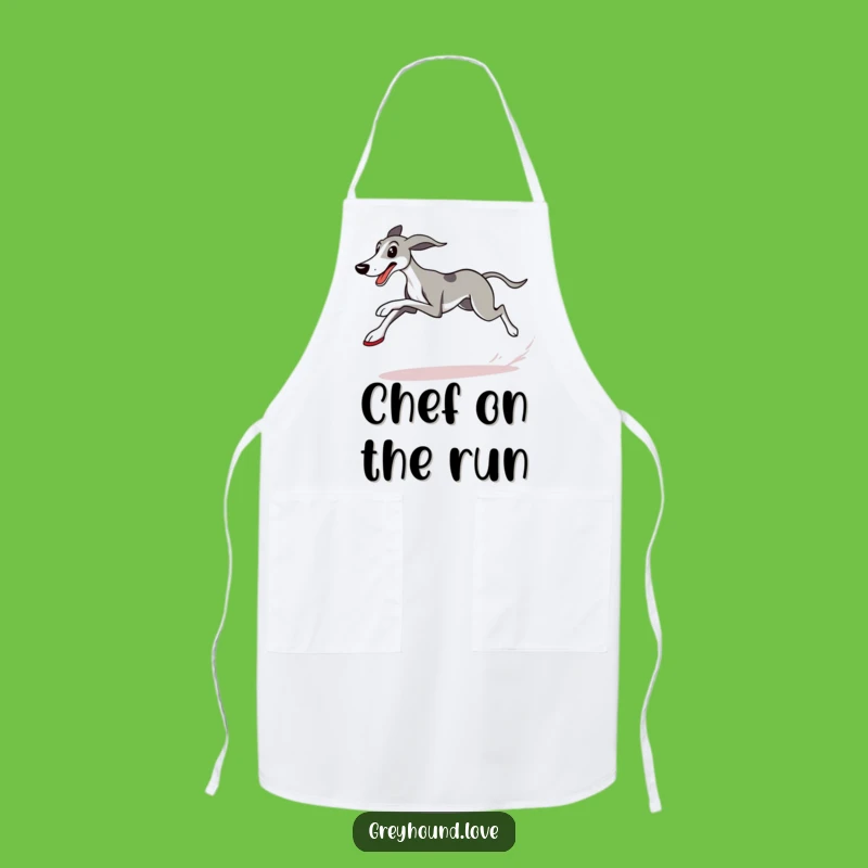 Funny Greyhound Chef Apron: Determined Cook Gift, Perfect for Kitchen Races