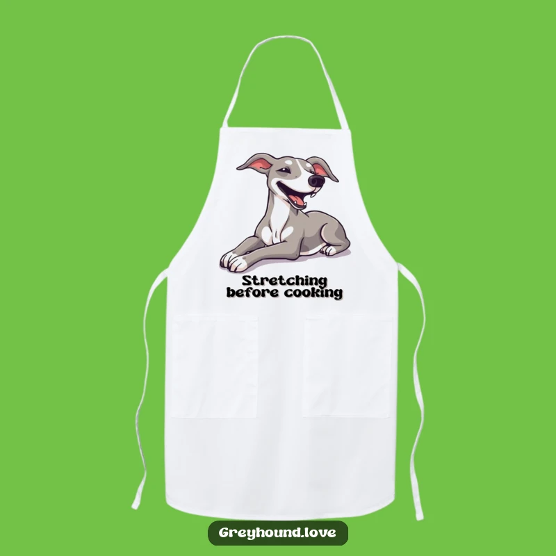 Funny Greyhound Relax Apron - Calm in the Kitchen, Perfect Gift!