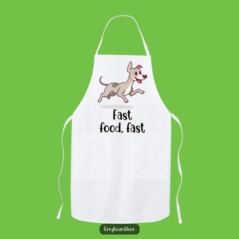 Funny Greyhound Wagging Tail Apron - Cook with a Smile and Joy