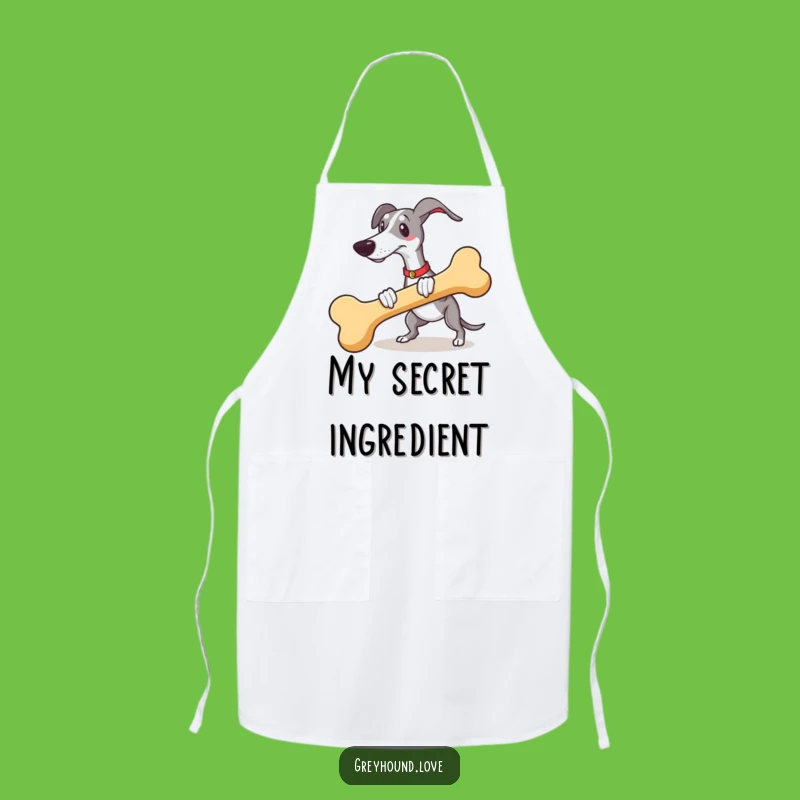 Funny Greyhound Fetch Apron - Playtime in the Kitchen, Perfect Gift!