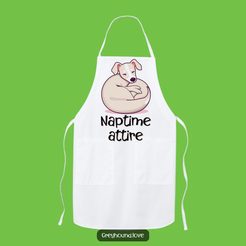 Funny Greyhound Apron: Kitchen Dog Ball Design, Perfect Cooking Gift