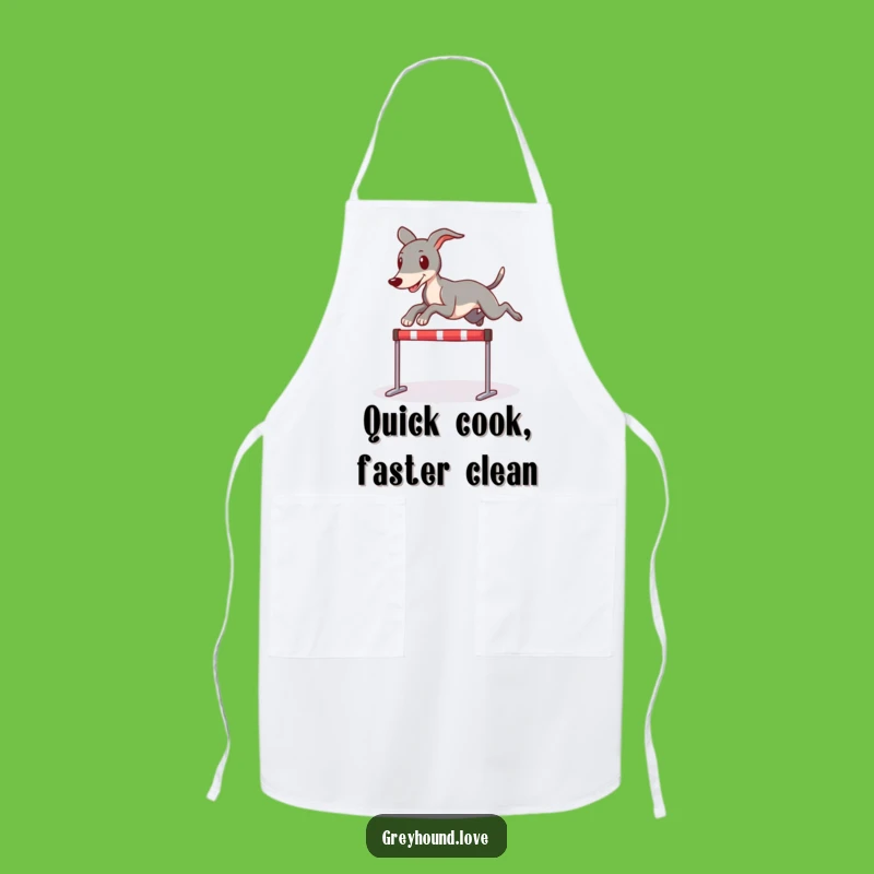 Funny Greyhound Hurdler Apron - Cook with Athletic Flair and Humor