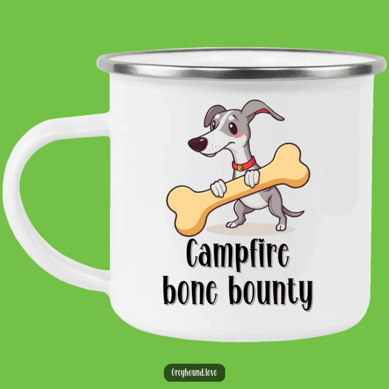 Funny Greyhound Bone Fetch Camping Mug - Playful Adventures, Perfect Gift!