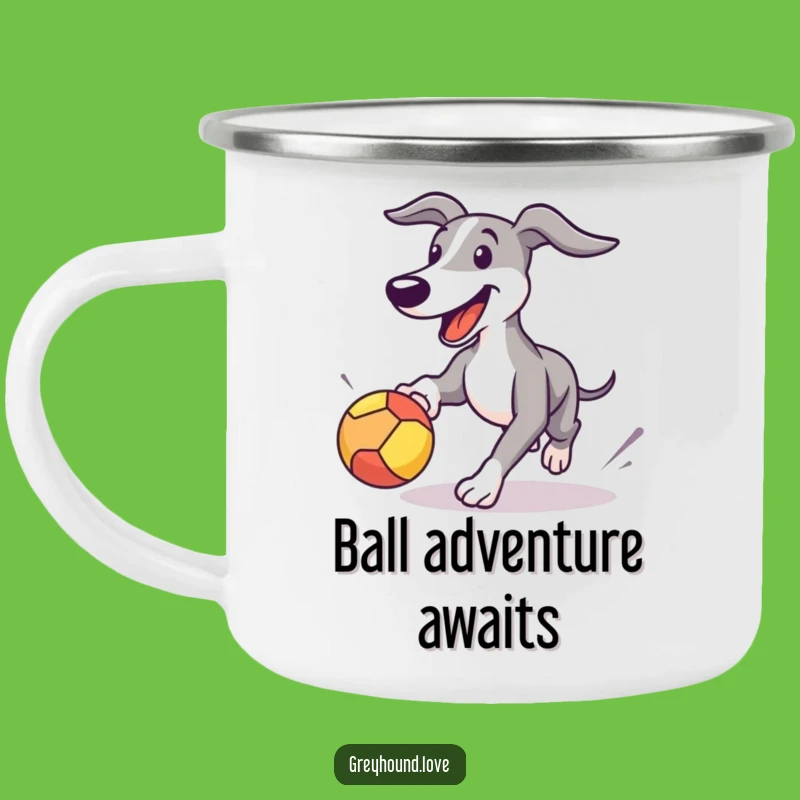 Funny Greyhound Camping Mug: Durable Dog Mug for Outdoor Fun