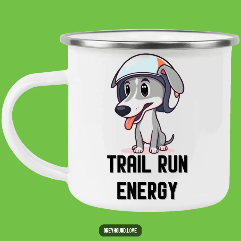 Funny Greyhound Racing Helmet Camping Mug - Adventure Fuel!