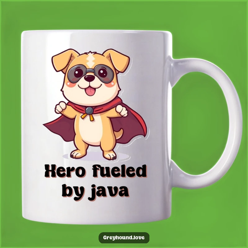 Funny Dog Superhero Mug: Caped Canine Hero Funny Gift for Dog Lovers
