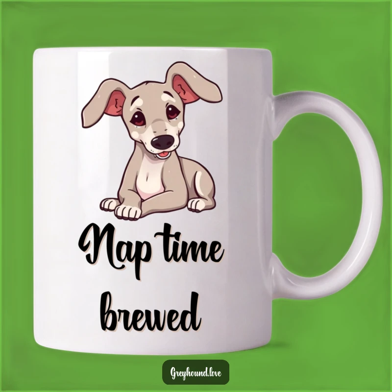 Funny Greyhound Flop Mug - Adorable Ears & Playful Pup Humor