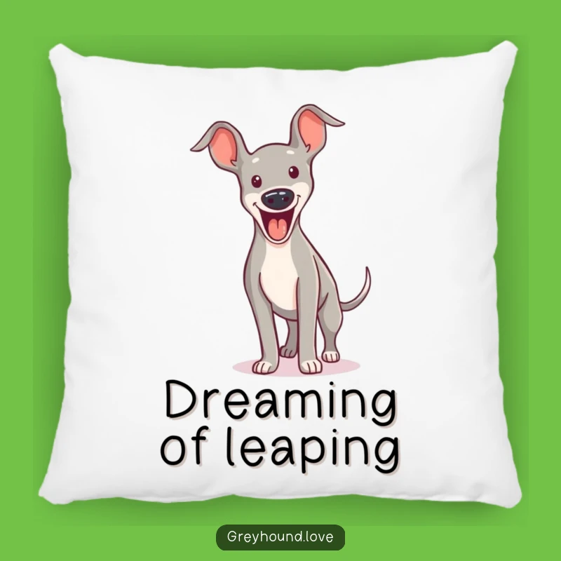 Funny Greyhound Pillow: Excited Yip Comfort!