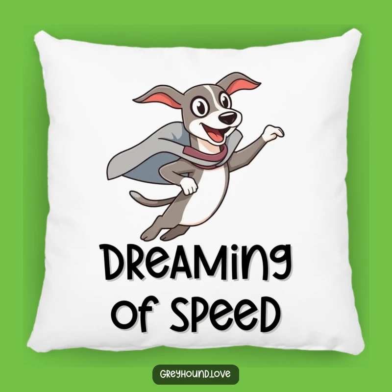 Funny Superhero Greyhound Pillow: Cozy Comfort with Canine Caper, A Comfy Funny Gift!