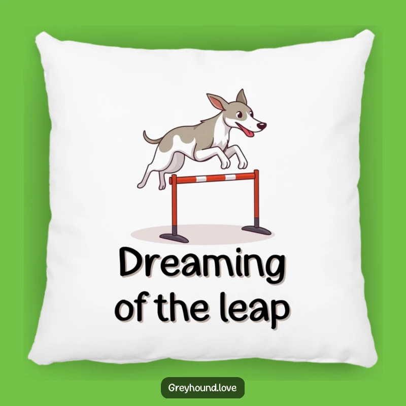Funny Greyhound Pillow: Cozy Dog Cushion, Motivational Gift