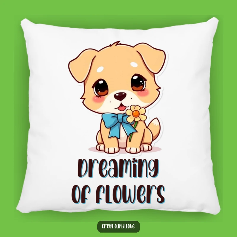 Funny Dog Sniffing Flower Pillow: Cozy Doggy Scent Comfort Funny Gift