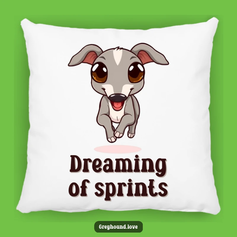 Funny Greyhound Joyful Pillow - Expressive Eyes Canine Comfort Gift