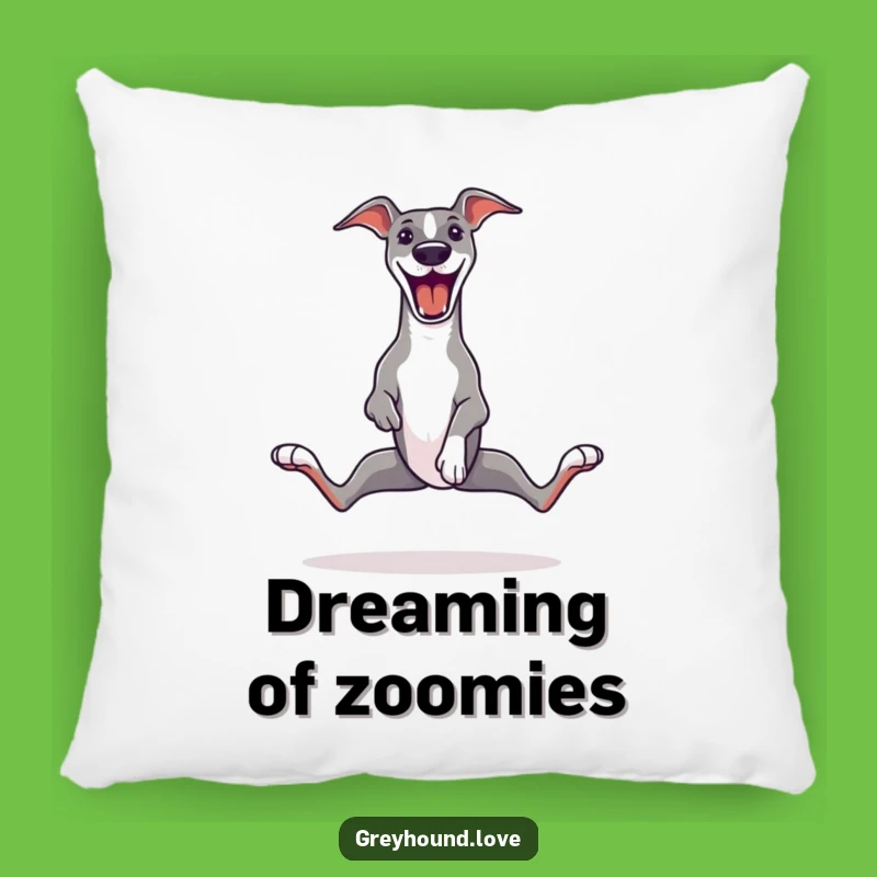 Funny Greyhound Zoomie Pillow - Comfy Splayed Legs Happy Dog Cushion!