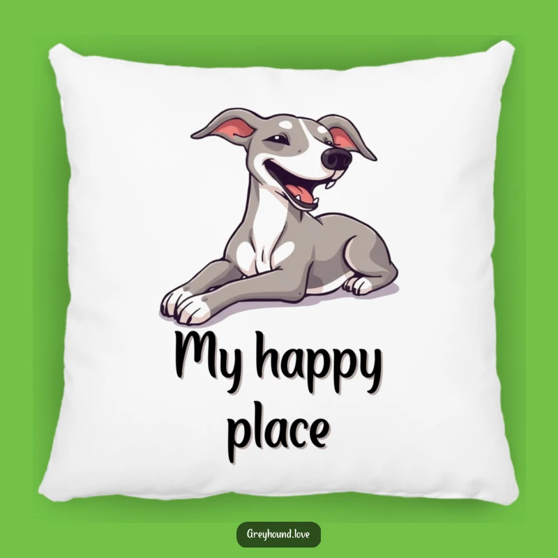Funny Greyhound Stretch Pillow - Cozy Bliss with a Sigh, Great Gift!