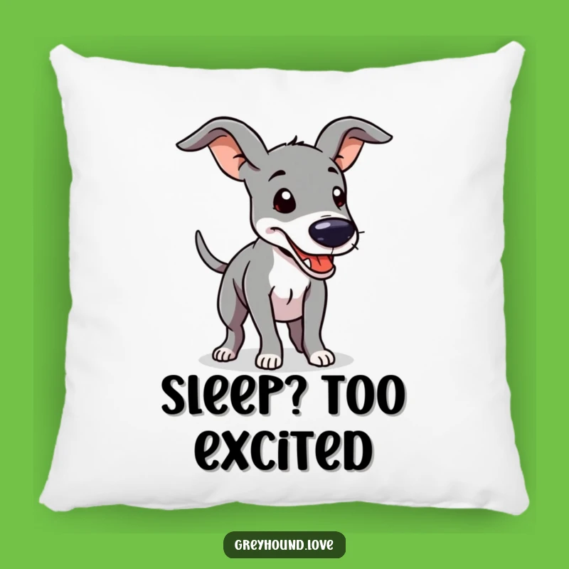 Funny Greyhound Pillow: Cozy Comfort with a Wagging Floppy-Eared Friend