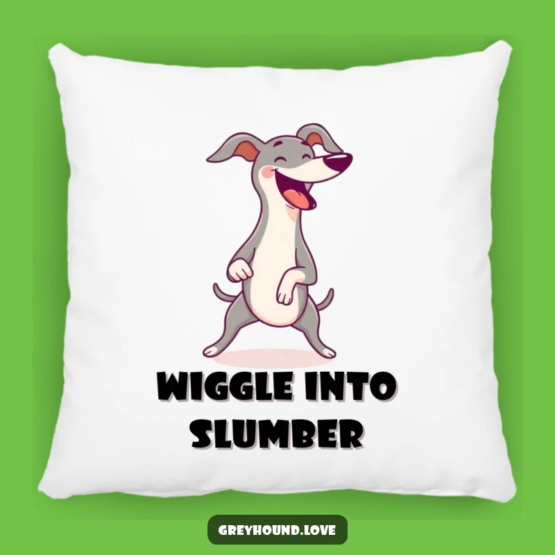 Funny Greyhound Wiggle Pillow - Comfy Joyful Wiggles Cushion!