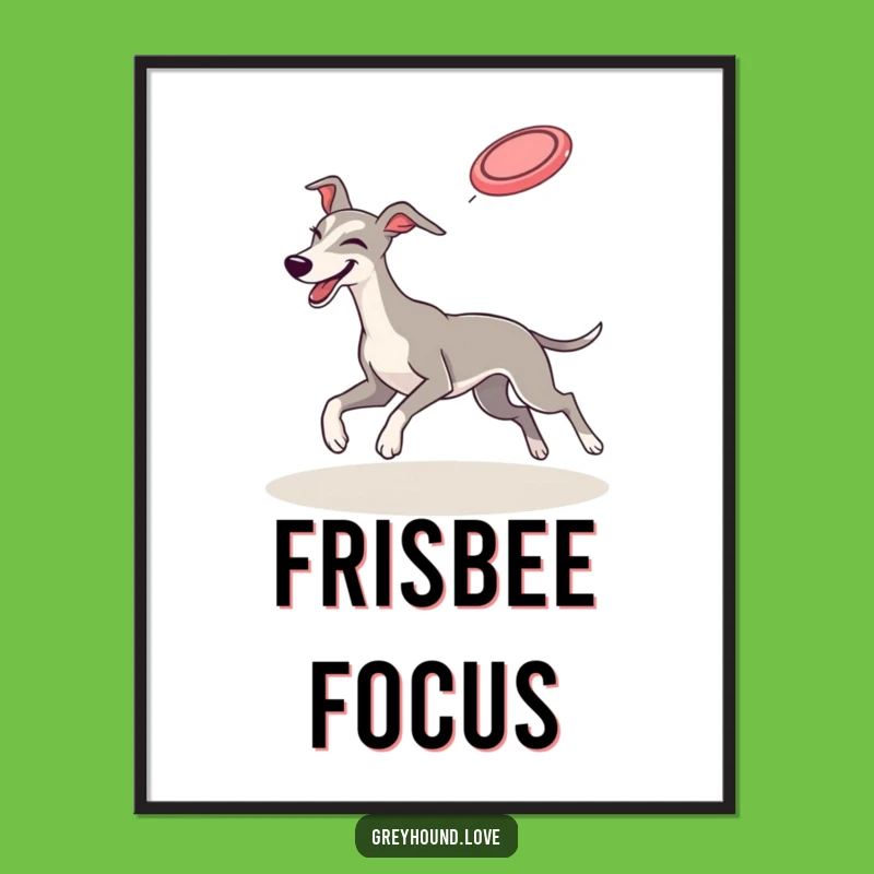 Funny Greyhound Digital Art: Playful Wink Catch - Instant Fun!