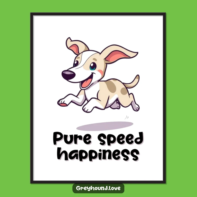 Funny Greyhound Dash Digital Art - Instant Joy for Your Walls