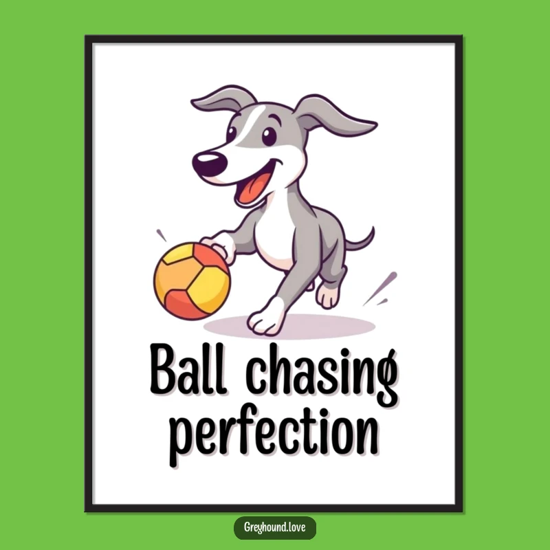 Funny Greyhound Digital Art: Playful Dog Print for Instant Joy