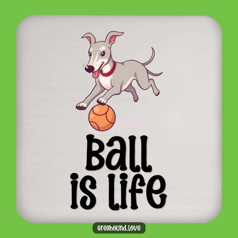 Funny Greyhound Drink Coaster: Protect Surfaces with Playful Sighthound Style