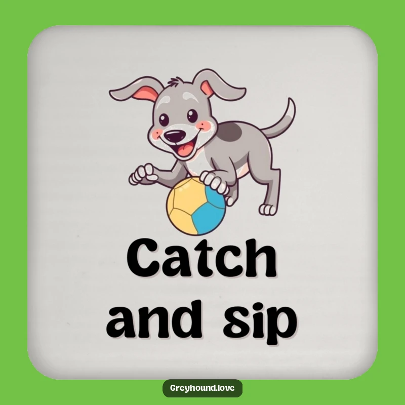 Funny Catching Greyhound Coasters: Protect Surfaces with Playful Paws, A Fun Funny Gift!