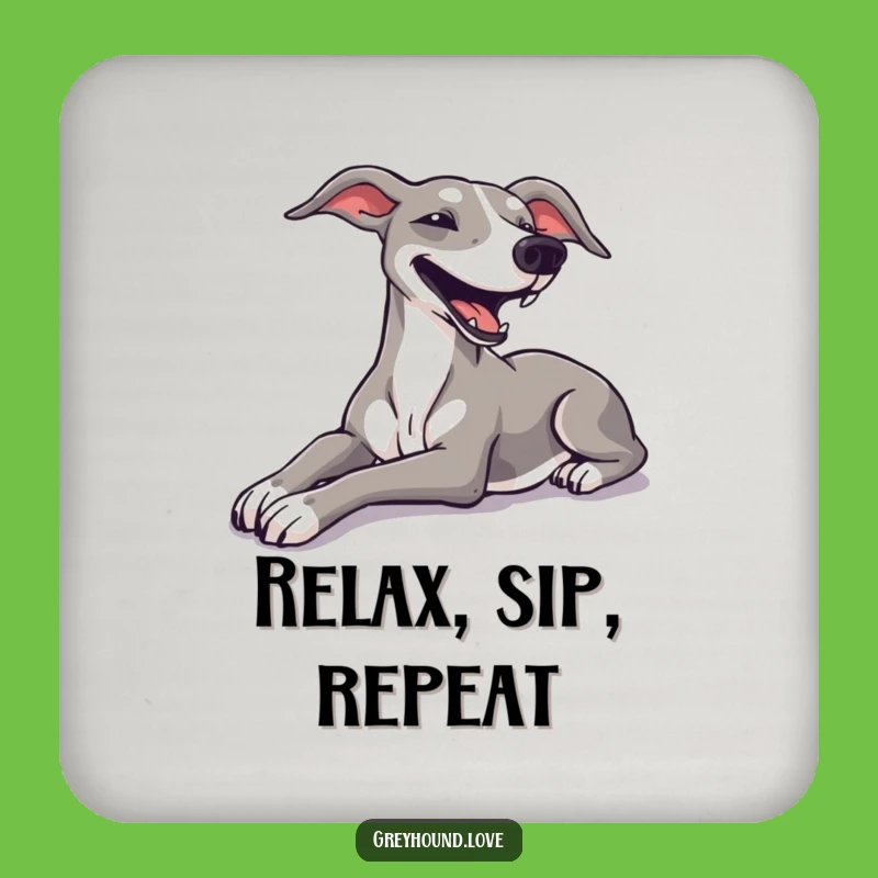 Funny Greyhound Stretch Coasters (Set of 4) - Relaxed Protection, Gift!