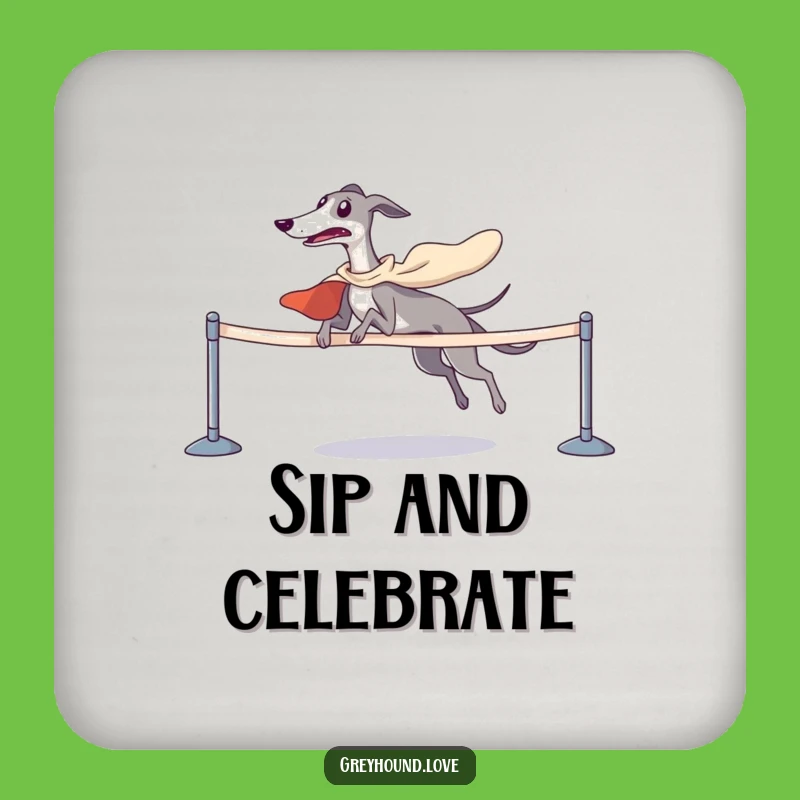 Funny Greyhound Victory Coasters (Set of 4) - Protect Surfaces with Humor, Gift!