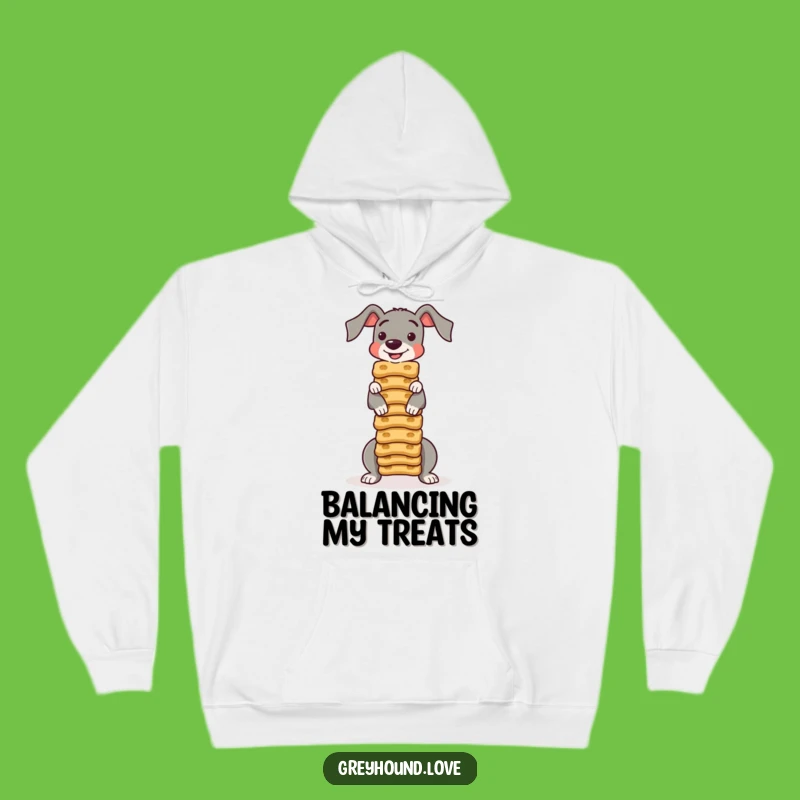 Funny Greyhound Hoodie: Cozy Biscuit Balance Champion Gift!