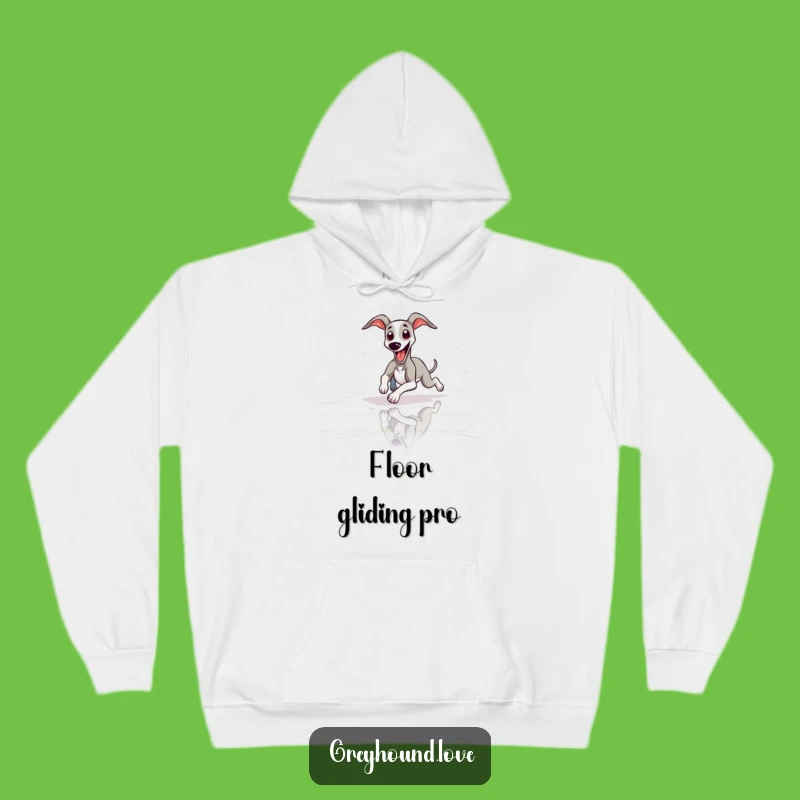Funny Greyhound Sliding Tongue Out Hoodie: Cozy & Hilarious Dog Gift