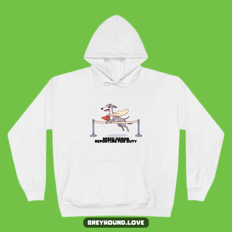 Funny Superhero Greyhound Hoodie - Cozy Victory Wear, Perfect Funny Gift!