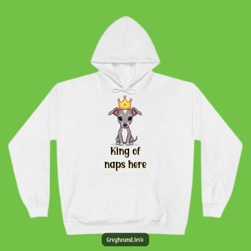 Cozy Funny Royal Greyhound Crown Hoodie: Warm & Majestic Gift