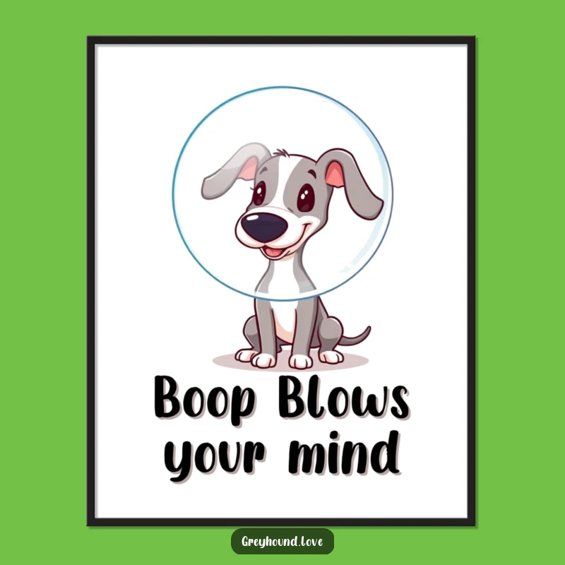 Funny Free Printable Wall Art: Greyhound & Bubble Playtime - Downloadable Decor!