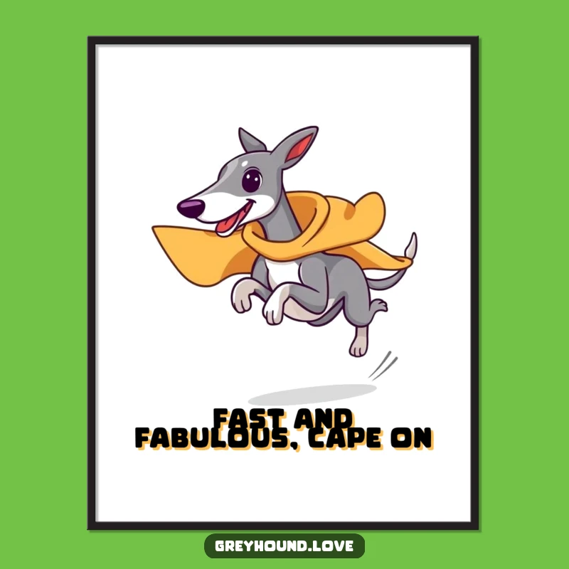 Funny Printable Wall Art: Free Downloadable Superhero Greyhound Decor