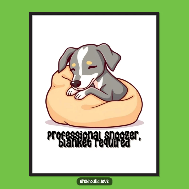 Funny Printable Wall Art: Free Downloadable Cozy Greyhound Decor