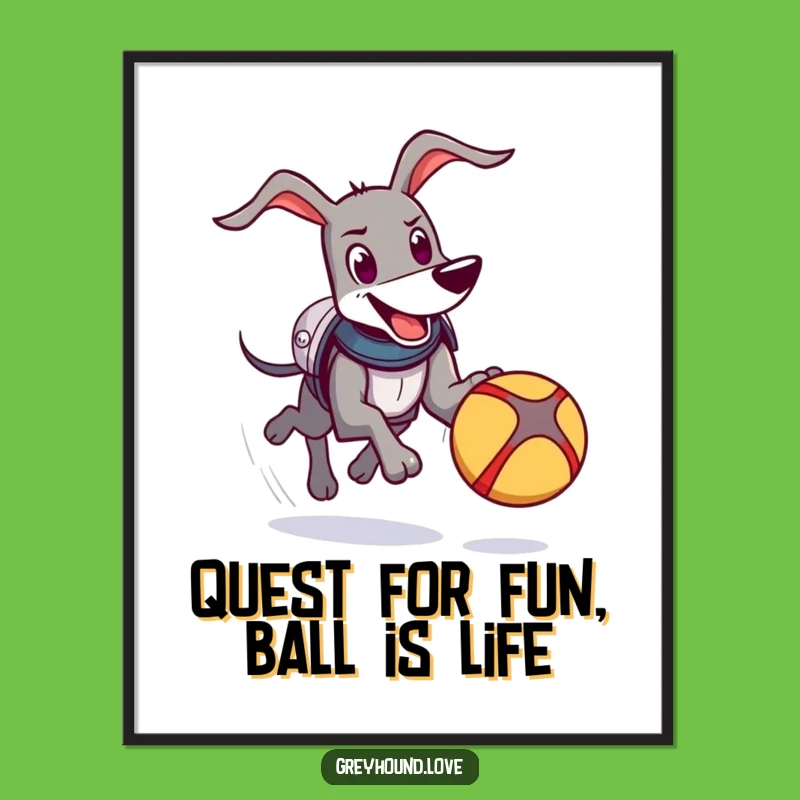 Free Printable Wall Art: Armored Greyhound Ball Chase Decor