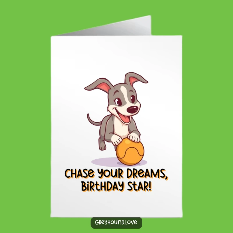 Free Printable Birthday Card: Speedy Greyhound - Fun Downloadable Gift!