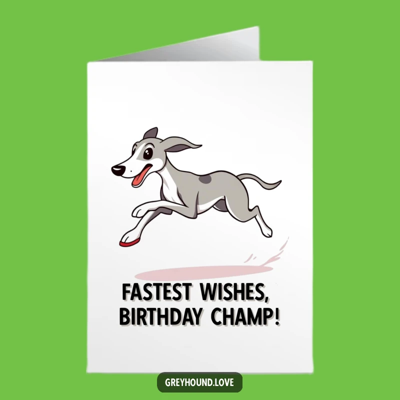 Free Printable Greyhound Race Card: Funny Birthday Downloadable Gift for Speed Lovers