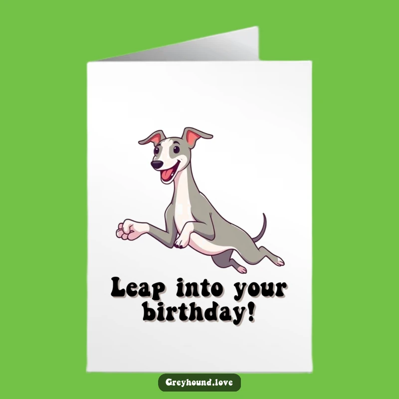 Free Printable Greyhound Birthday Card: Funny Paws Gift, Downloadable & Print at Home Cheer