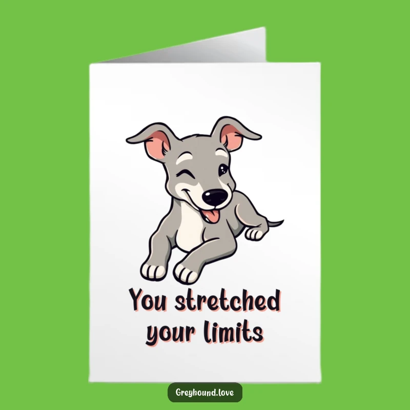 Congrats Printable Card: Relaxed Greyhound Free Downloadable Zen Gift
