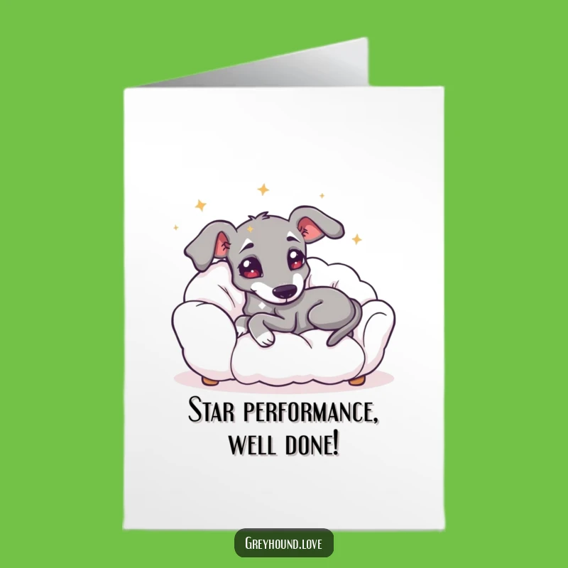 Free Printable Starry Greyhound Congrats Card - Funny Dreamy Downloadable Gift