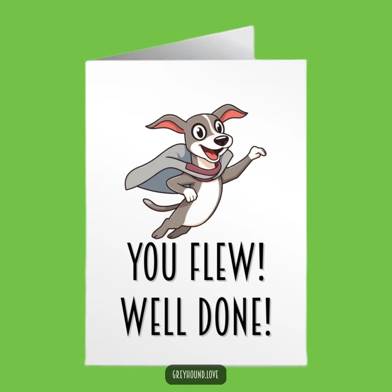 Free Printable Congrats Card: Heroic Greyhound Makes a Splash - Downloadable!