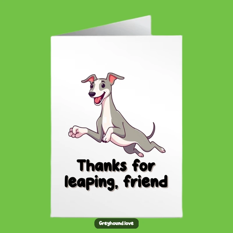 Free Printable Greyhound Thank You Card: Funny Paws Gift, Downloadable & Print at Home Thanks