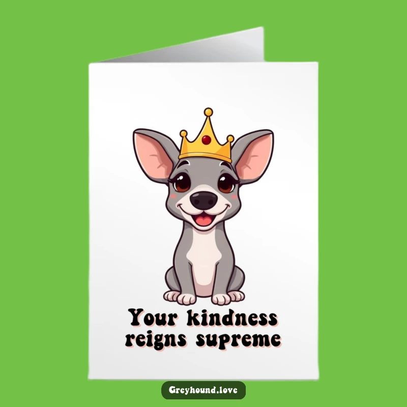 Free Printable Greyhound Thank You Card: Regal Pup humor, Funny Downloadable Gift