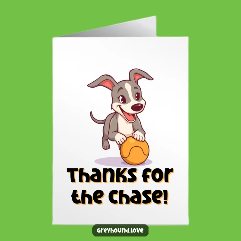 Free Printable Thank You Card: Eager Greyhound - Appreciative Downloadable Gift!