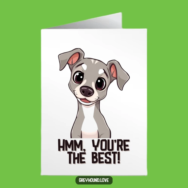 Free Printable Thank You Card: Curious Greyhound Tilt, Heartfelt DIY Downloadable Thanks!