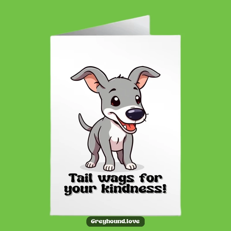 Free Printable Thank You Card: Happy Greyhound Wag, Charming DIY Downloadable Appreciation!